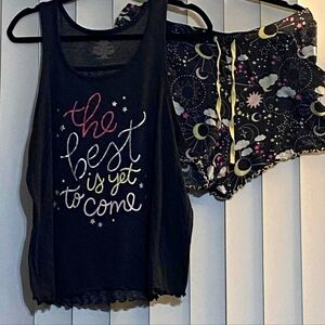 Secret Treasures large sleepwear pajamas two piece shorts tank